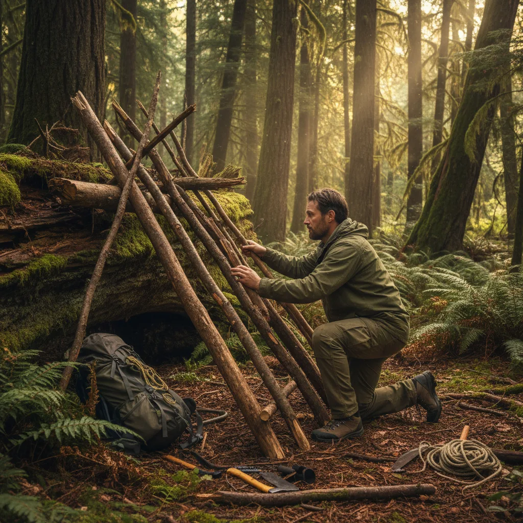 Guide pour construire un abri de survie en forêt | test2